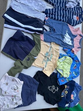 Toddler Mixed Boys Clothing Lot - Nautical & Shark Prints